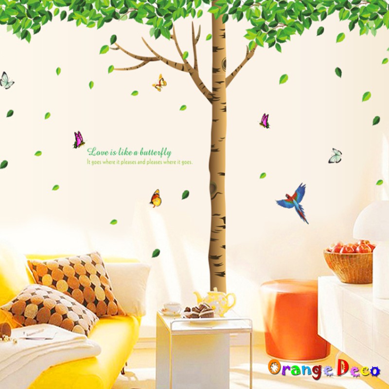 【橘果設計】綠樹 壁貼 牆貼 壁紙 DIY組合裝飾佈置
