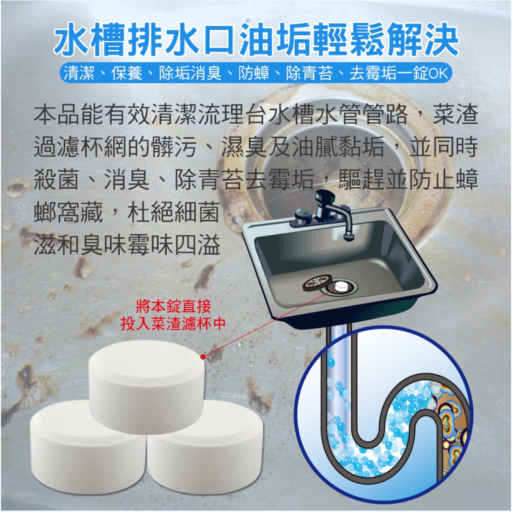 優品 水槽管路清潔錠g X3錠 藍 水管清潔錠洗衣槽清潔錠水槽清潔錠清潔錠水槽清潔 蝦皮購物