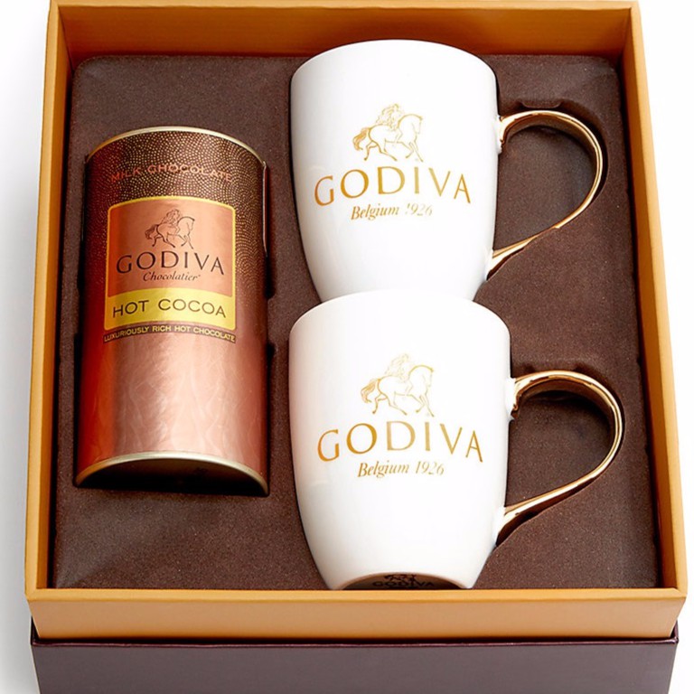 即期品超氣派禮盒【GODIVA】可可粉杯組禮盒，當日全台出貨。