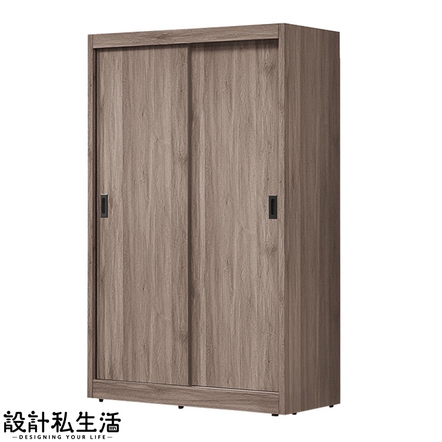 【設計私生活】風信子灰橡色4x7尺推門衣櫃、衣櫥(部份地區免運費)113B高雄