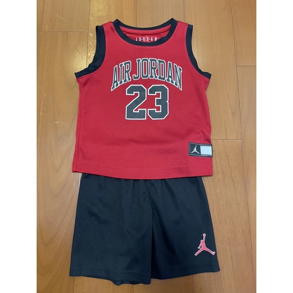 （二手）正版Jordan兒童籃球球衣套裝3T 100cm