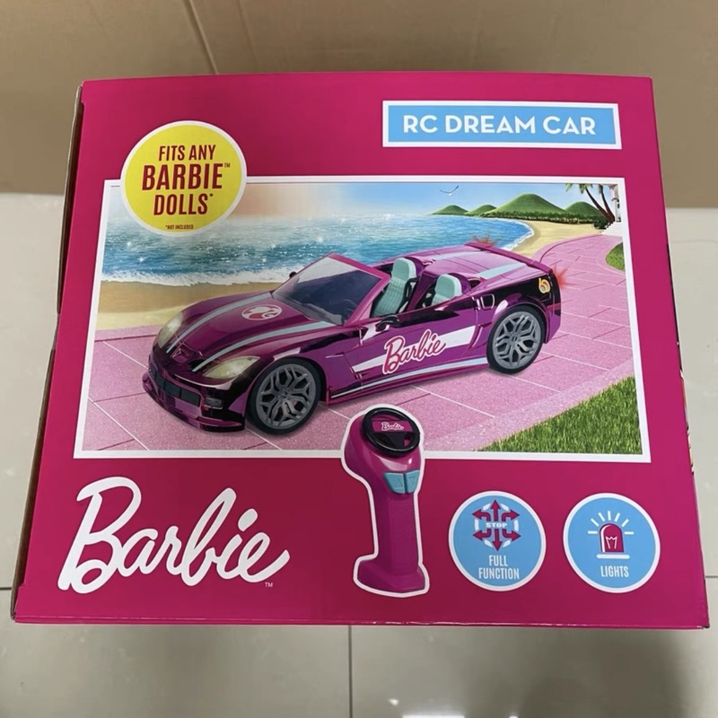 【現貨】全新限量60週年遙控車美泰12寸1/6芭比娃娃RC遙控車Barbie Dolls粉色女孩公主電動跑車芭比遙控車