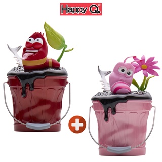 【Happy Q】歡樂Q Red+Pink 真無線藍芽喇叭一對 左右聲道〔Larva 逗逗蟲 爆笑蟲子系列〕