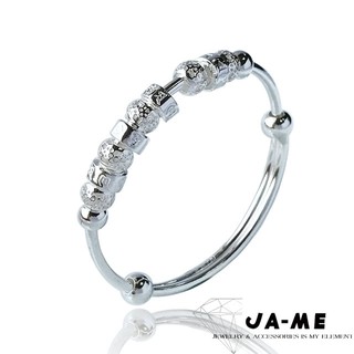 【JA-ME】990千足銀六字箴言滾珠手鐲