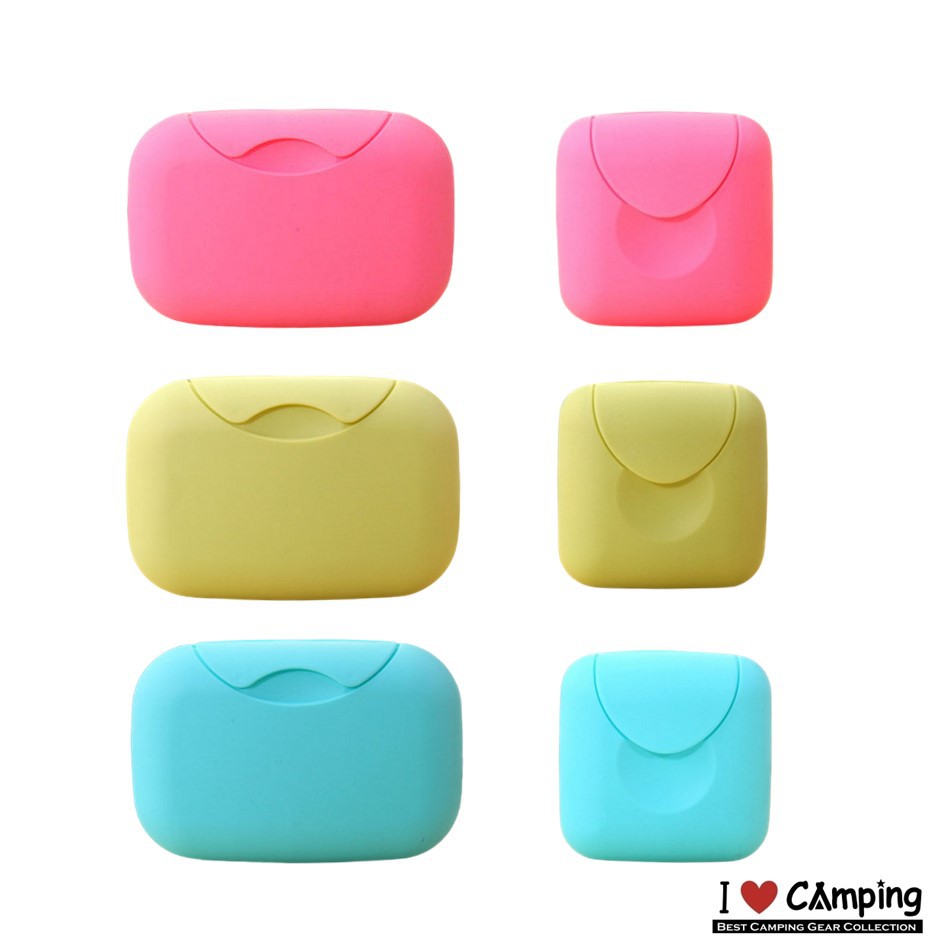 【愛上露營】香皂盒 小皂盒 旅行 外出 攜帶式 肥皂盒 藍色 綠色 粉紅 露營 共三種顏色