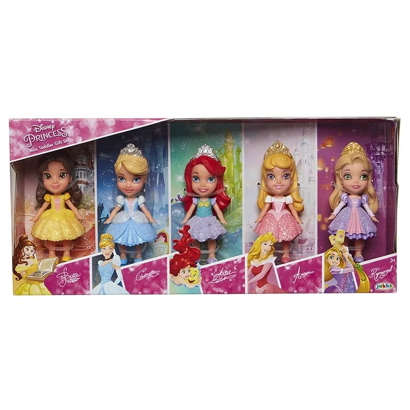 迪士尼公主迷你娃娃5入組 Disney Princess 正版 振光玩具