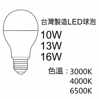 最新版 ★真正台灣製造★ 附發票 全台最低價★ LED燈泡 10W 13W 16W 無藍光危害 E27燈泡 台灣公司貨