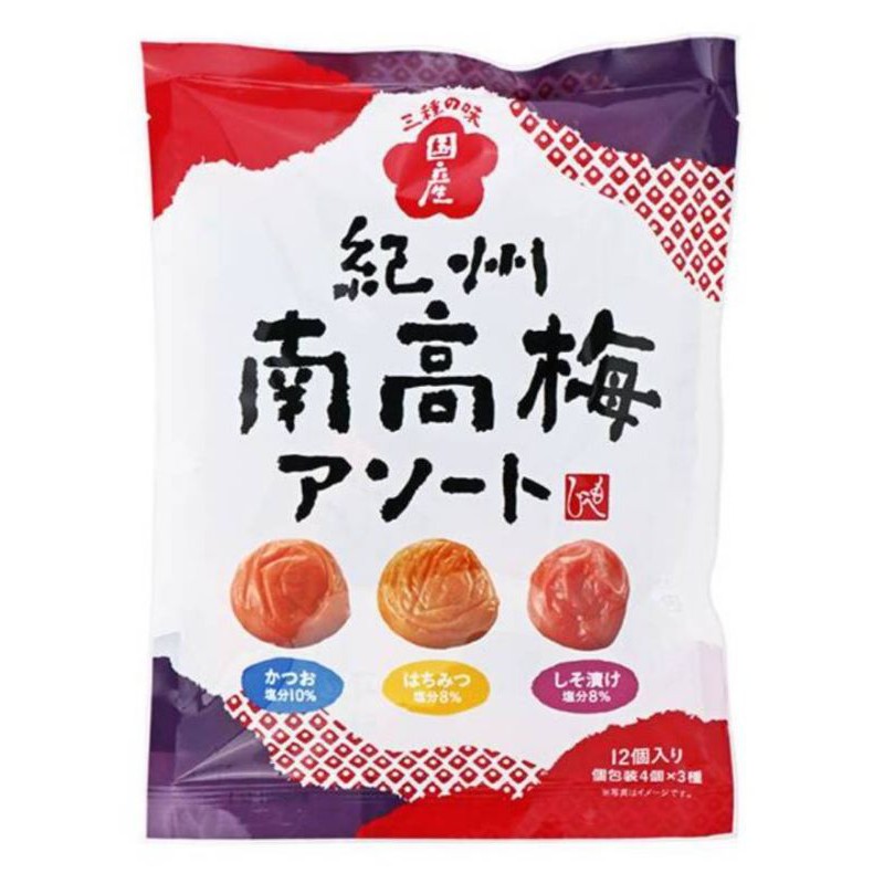 日本產紀州南高梅三種綜合口味 5個 3種 蝦皮購物