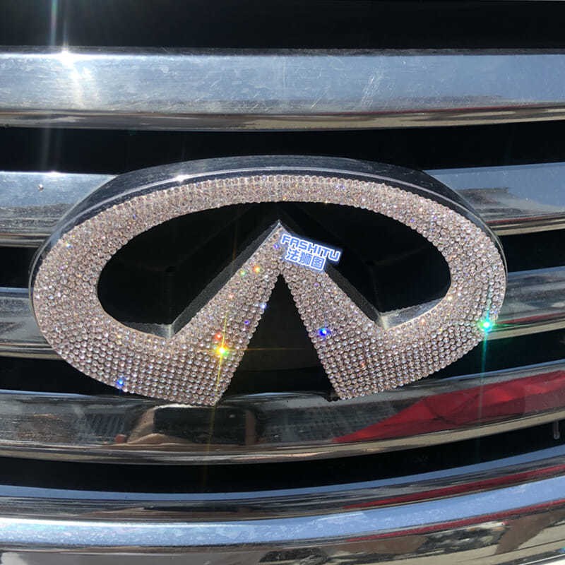適用英菲尼迪車標鑲鉆q50lq60q70qx80qx50g25fx35改裝飾車貼鉆石 蝦皮購物