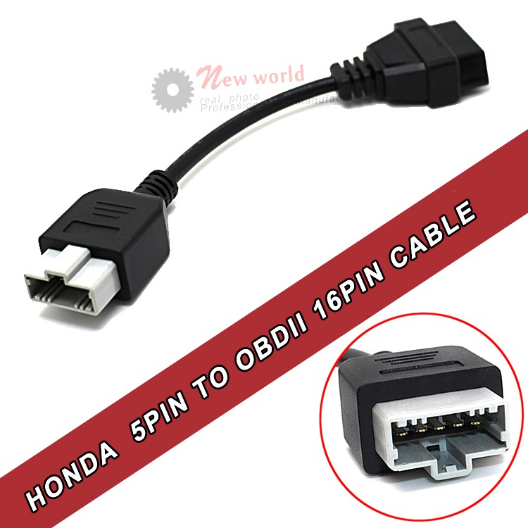 Honda 5 Pin to 16 Pin OBD2 Cable本田5PIN轉16PIN轉接線