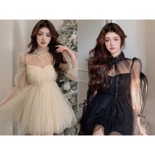 甜辣超仙氣質連衣裙甜美澎澎裙洋裝/生日小禮服派對晚宴服party婚禮喜宴伴娘舞會宴會舞臺表演聖誕跨年尾牙春酒連身裙小禮服