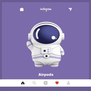 創意宇航員airpods保護套蘋果1/2代藍牙耳機殼pro3代可愛硅膠軟殼耳機盒防摔收納潮流可愛
