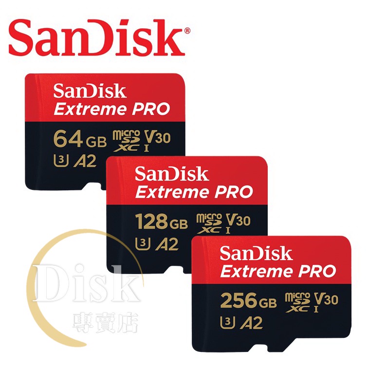 【公司貨】SANDISK  Extreme Pro  記憶卡 MicroSDXC  U3, A2,V30