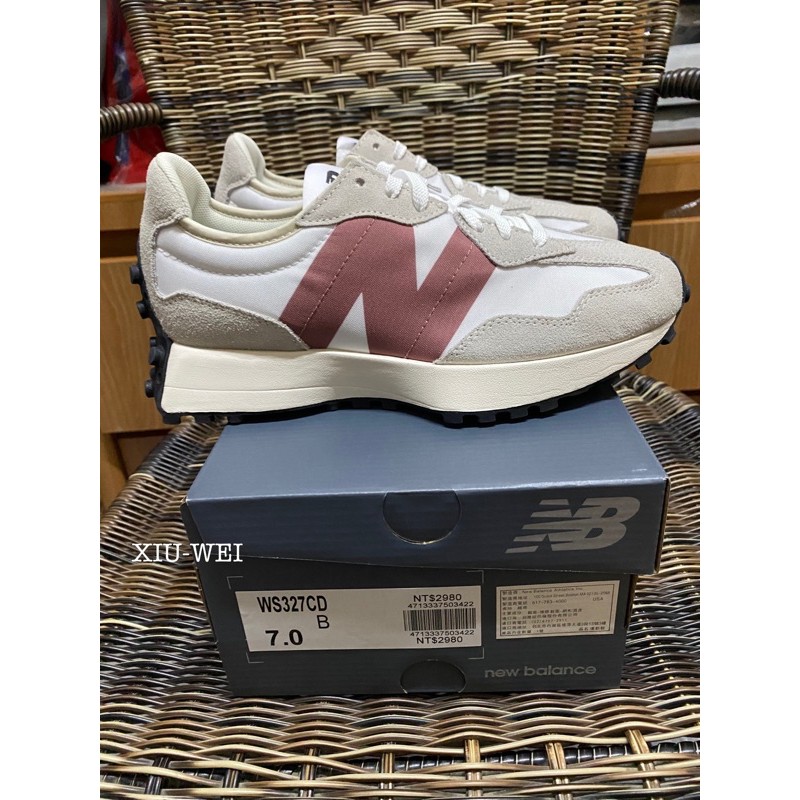 New Balance 327 復古鞋 🦄✨奶茶色搭配大N玫瑰粉 慢跑鞋 NB327 WS327CD🇹🇼台灣公司貨🔥現貨