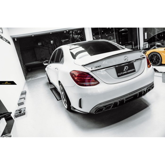 【政銓企業】W205 AMG 專用 舊款 C63 改新款 C63 ED1 高品質 卡夢 後下巴 免費安裝現貨