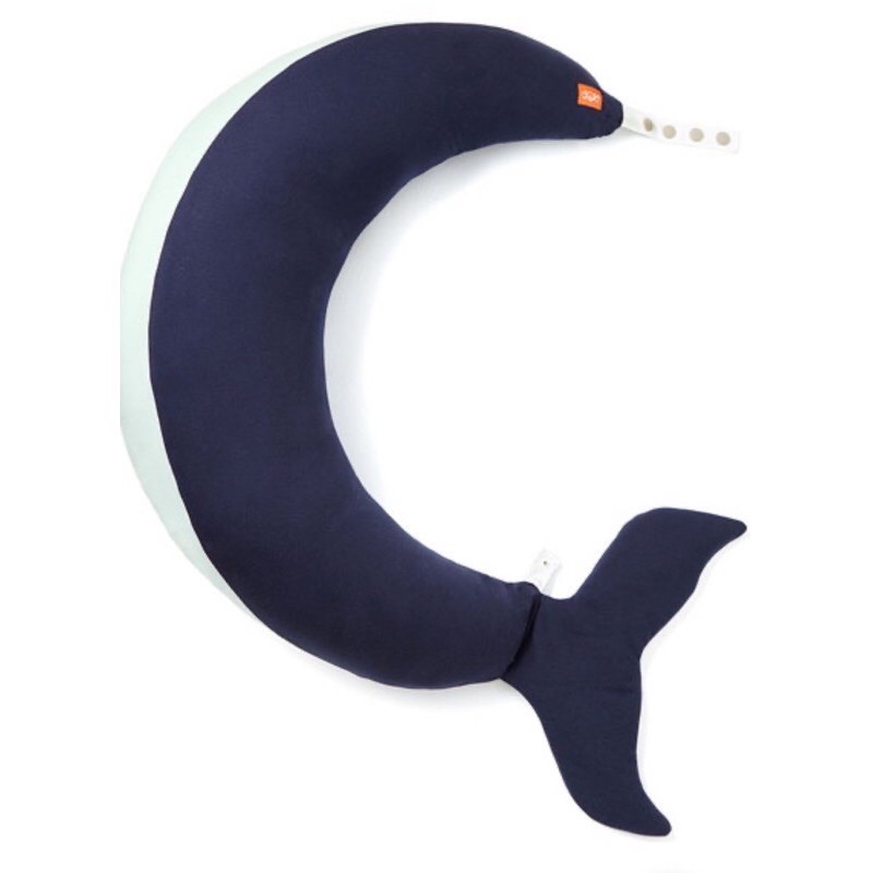 Mamaway鯨魚造型月亮枕 二手（附收納側背袋）