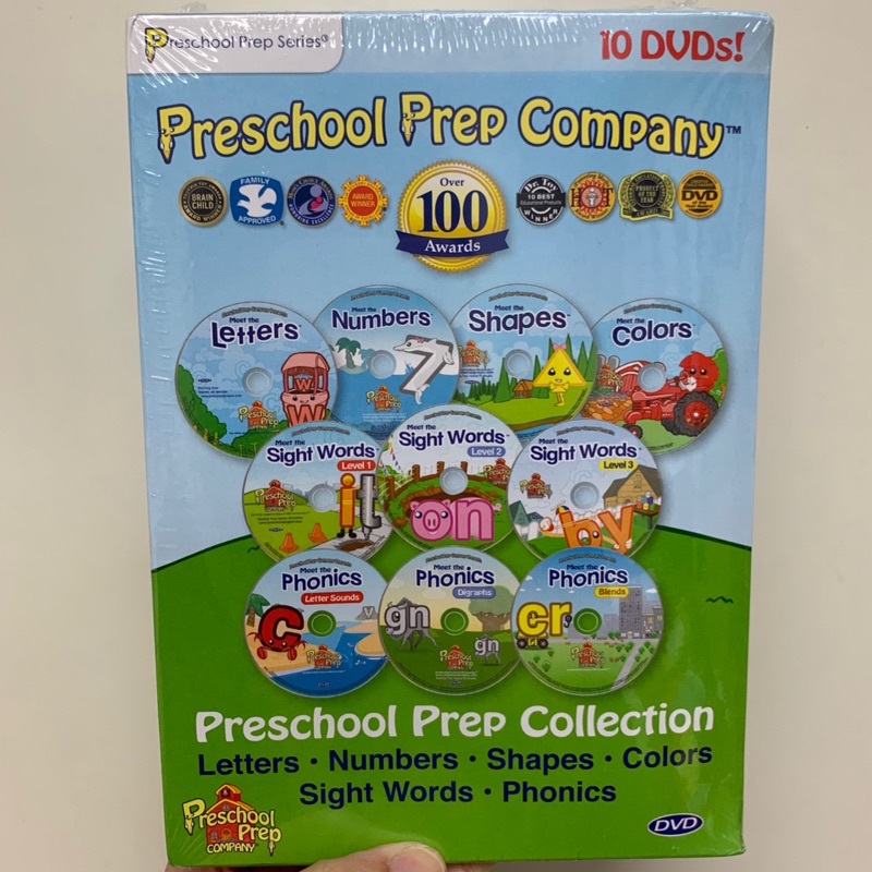 原版正品美國Preschool Prep幼兒美語學習DVD 10片完整版