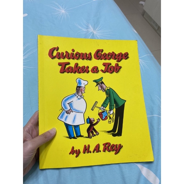 Curious George Takes a Job 二手兒童睡前床邊英文繪本故事書