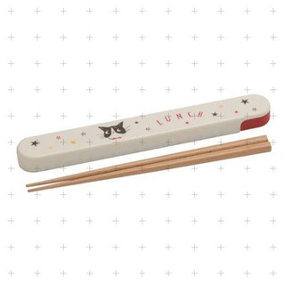 快樂貓 木筷附盒 2色 環保筷 收納筷