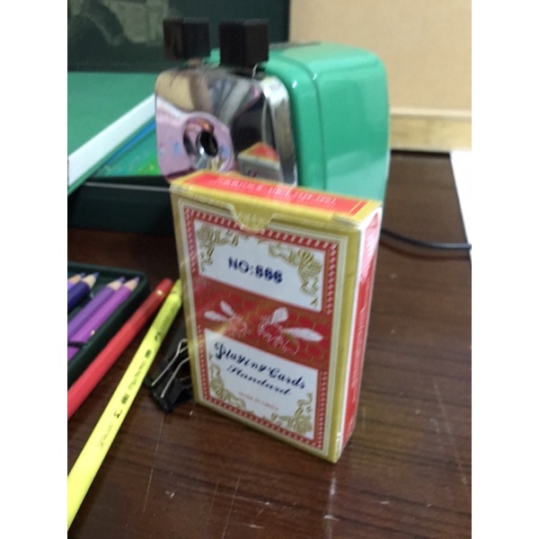 二手-NO:888撲克牌 近全新 中國製 紅菱形紋 桌遊 Cards