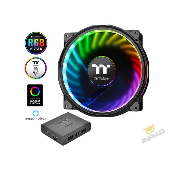 Thermaltake曜越Riing Plus 20公分RGB風扇TT頂級版 單顆含控制盒 硬派精璽