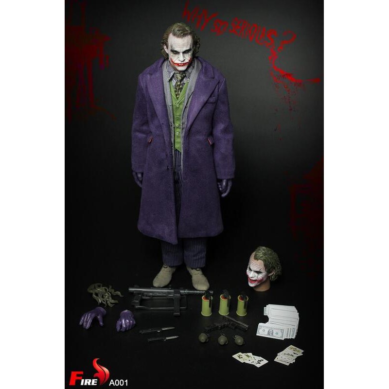 Fire Toys – A001 – 《 蝙蝠俠 黑暗騎士》 小丑 希斯萊傑 JOKER 非 Hot Toys DX11