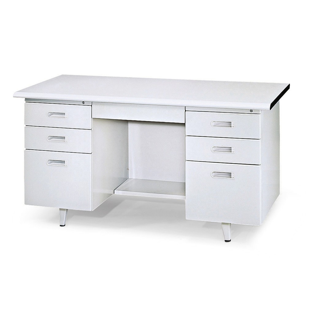 【DL OA】辦公桌W140*D70cm、主管桌、工作桌、辦公家具、電腦桌(灰白色)(台中市區免運費)
