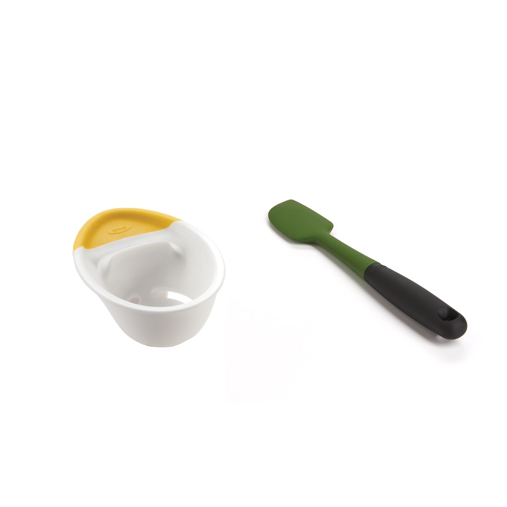 【OXO】好好握矽膠刮刀+三合一蛋蛋分離器-2件組《WUZ屋子》烘焙 餐廚用具|