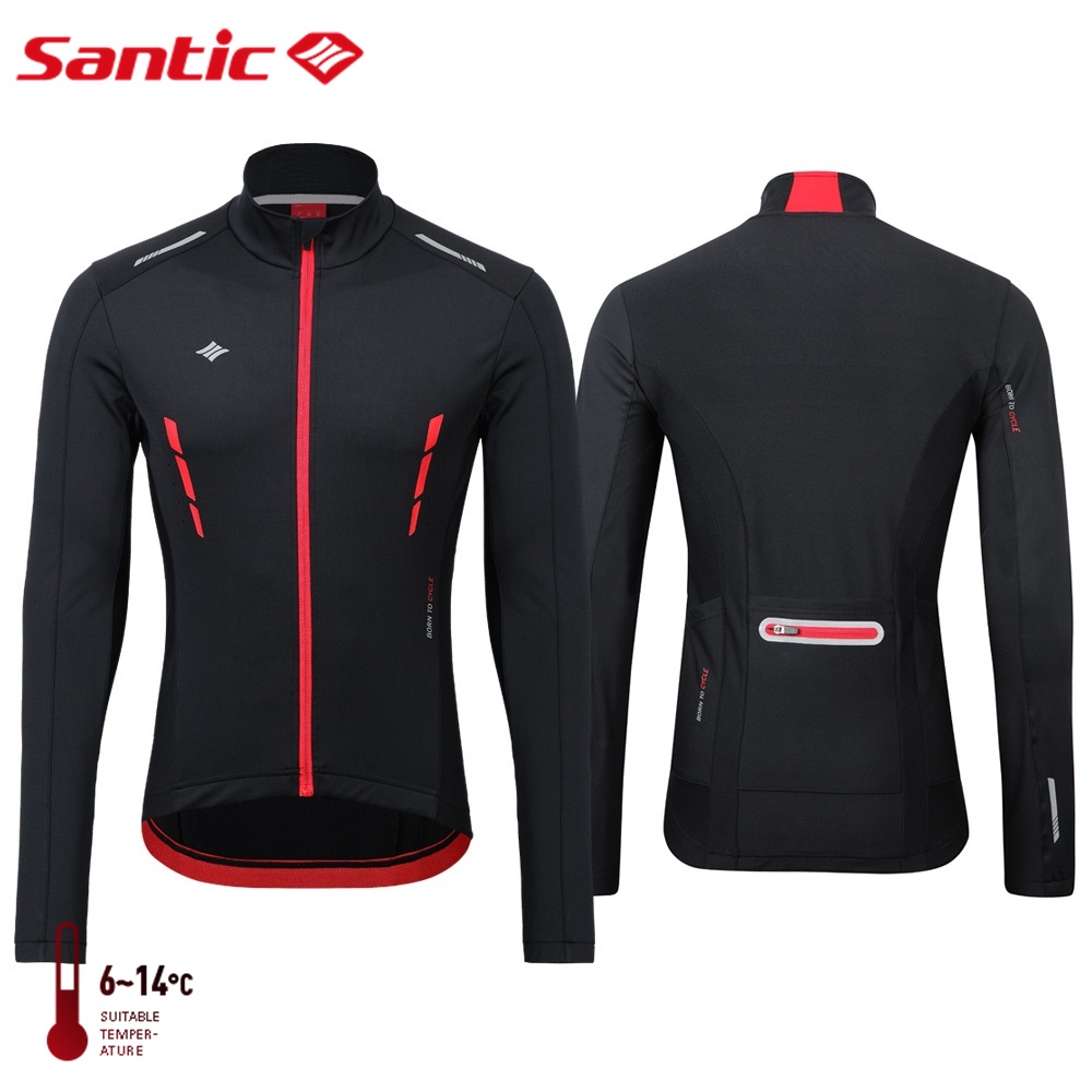 Santic 森地客 男士騎行夾克冬季風衣 MTB 外套自行車夾克保暖透氣反光亞洲尺寸 M-4XL K9M5112R