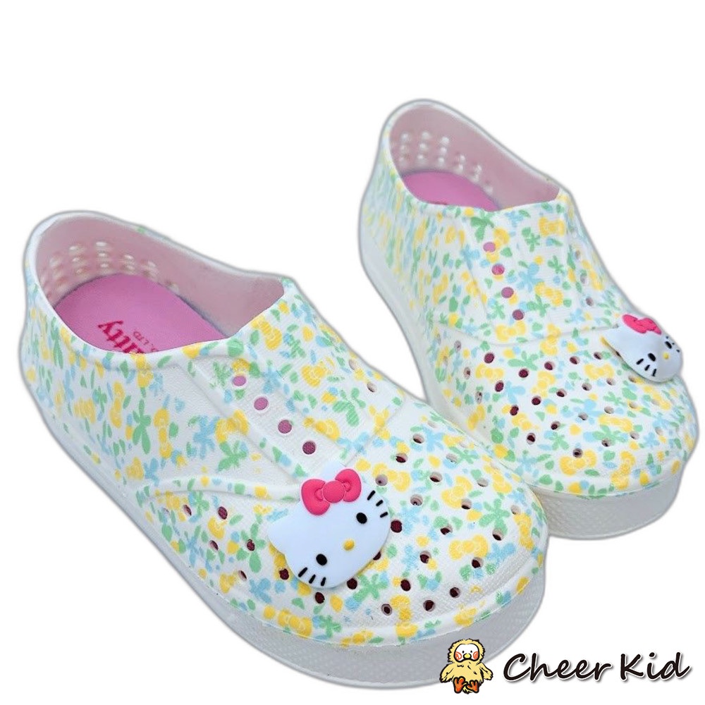 現貨 台灣製Hello Kitty洞洞鞋-白綠 女童鞋 涼鞋 洞洞鞋 兒童涼鞋 大童鞋 K013-2 Cheer-Kid