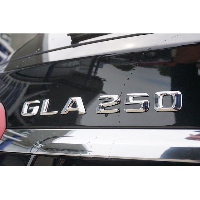 ~圓夢工廠~ 賓士 Benz GLA250 後車廂鍍鉻字貼 同原廠尖型款式 高度23mm 2015年後樣式