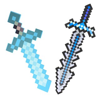 二次元 模型 武術刀 練習刀 免運 下殺 Minecraft我的世界游戲周邊鉆石劍玩具泡沫劍鎬 火炬二次元模型未開刃 蝦皮購物