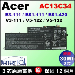 Acer AC13C34 原廠電池 宏碁 E-11 E3-111 E3-112 ES1-111 ES1-420 充電器