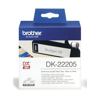 BROTHER DK-22205原廠連續標籤帶 62mm 白底黑字 耐久型紙質(2入裝)