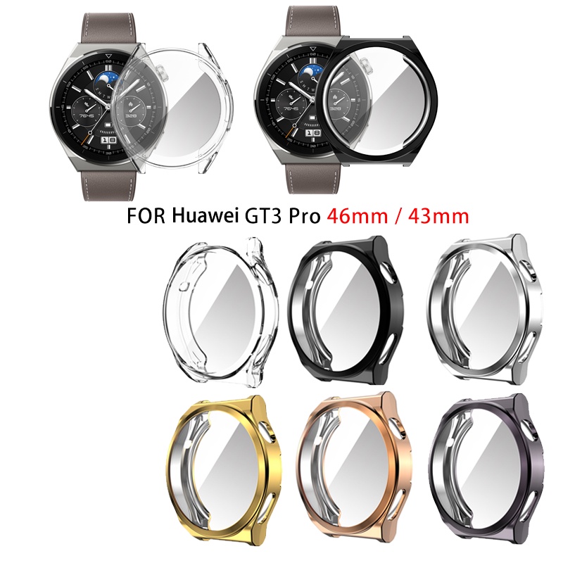 華為 Tpu 電鍍錶殼保護套適用於 Huawei watch GT3 GT 3 Pro 46mm 43mm