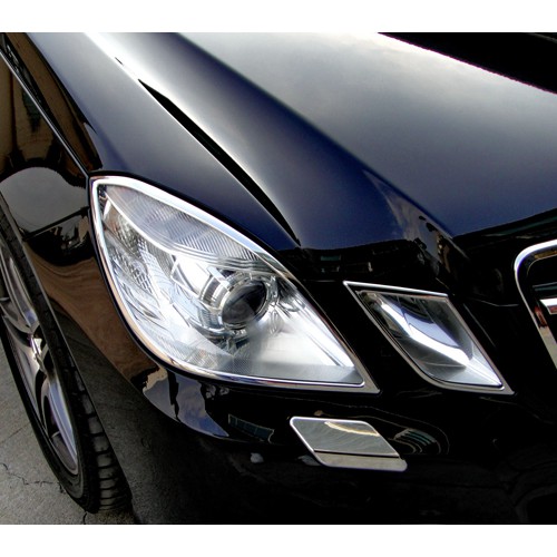 圓夢工廠 Benz 賓士 E W212 09~13 E400 E500 E550 E63 鍍鉻銀 前燈框 頭燈框 飾貼