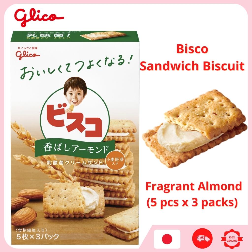 Glico Bisco 夾心餅乾香杏仁 (5 pcs x 3 packs)