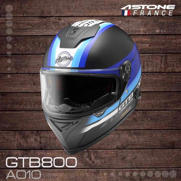 ASTONE安全帽，GTB800，AO10/消光黑藍