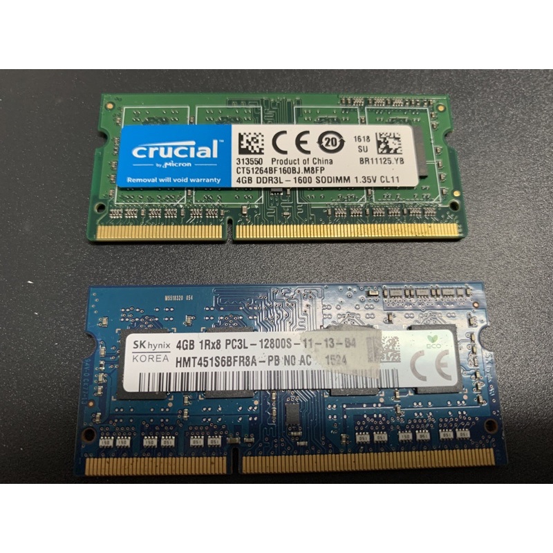 美光 海力士 DDR3L 1600 1.35v 4g筆記型電腦記憶體優惠