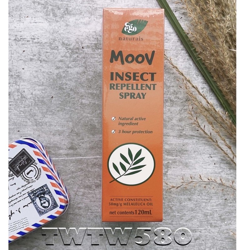 新效期！澳洲 Ego 意高 MOOV沐膚茶樹精油防蚊噴霧 120ml 防蚊有效！