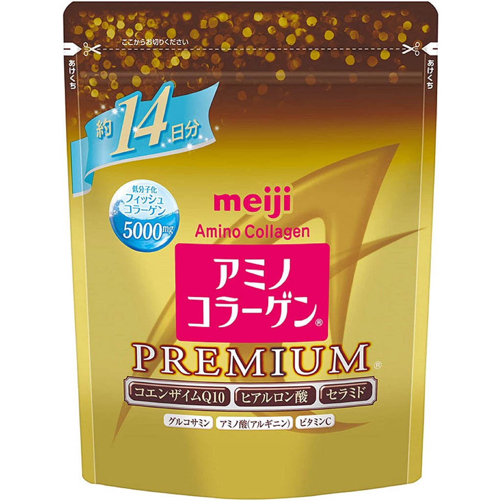 日本製 領券再折120 meiji 明治 黃金 膠原蛋白粉 14日102g Premium 黃金 補充包 日本直送 代購