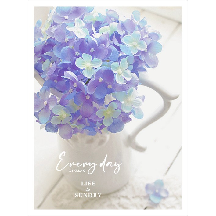 Cathy Zakka House 凱希生活 森林系仿真人造花 質感暈染色系繡球紫陽花星星花蕊細多花瓣單支 加量花團款 蝦皮購物