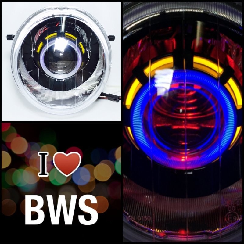 7號工廠 BWS 魚眼 大燈 +工資+全配 藍黃黑飾 雙天使眼 多層次 非 LED BWSR