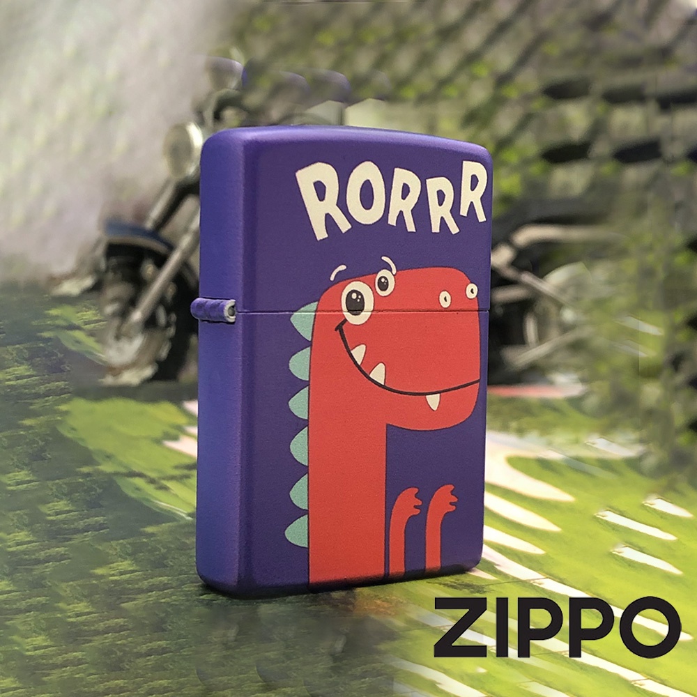 ZIPPO  小恐龍系列-紫色防風打火機 特別設計 現貨 限量 禮物 送禮 客製化 終身保固