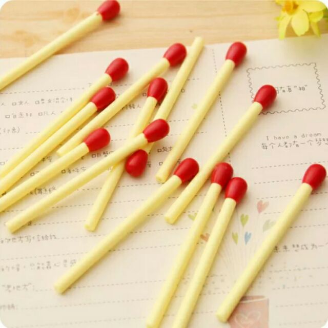 『犬掌小舖-現貨』 造型火柴圆珠筆，韓國創意文具可爱，小學生兒童學習用品幼兒園獎品