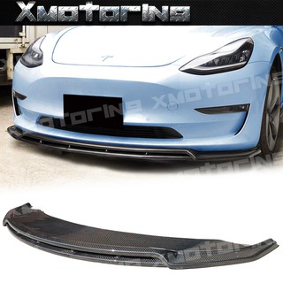 Xm Tesla 特斯拉model 3 碳纖維下巴carbon 空力套件馬力升級m款雙層 蝦皮購物