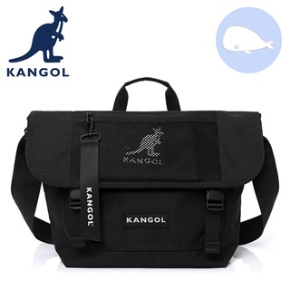 【小鯨魚包包館】KANGOL 英國袋鼠 側背包 斜背包 6055300820 黑色 A4文件可