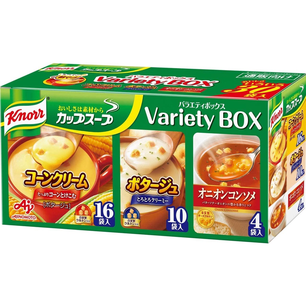 [現貨]日本境內 康寶濃湯 味之素 KNORR 玉米 馬鈴薯 番茄 綜合濃湯 30入 沖泡飲品