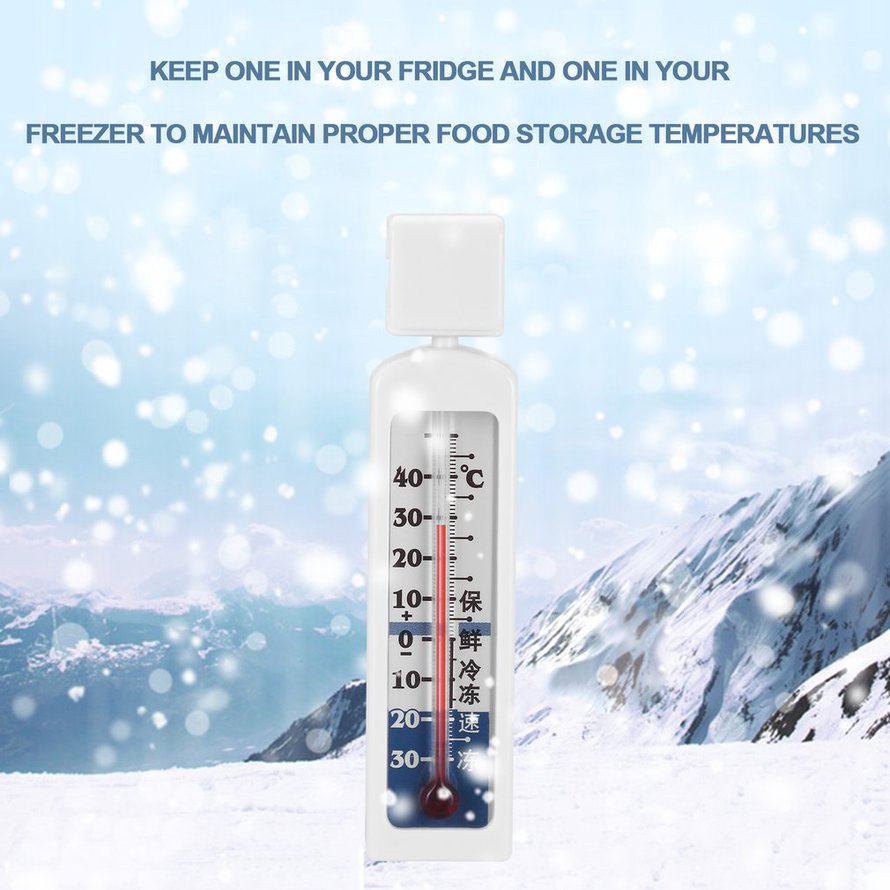 廚房冰箱冰櫃冰箱冷藏溫度計 吸盤溫度計 冷凍 溫度表 吸盤 掛勾兩用 內標式玻璃溫度計