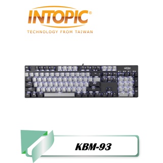 【TN STAR】INTOPIC 廣鼎 KBM-93 雙色混搭炫光機械鍵盤/雙色混搭/機械鍵盤/多媒體複合鍵/超快速反應